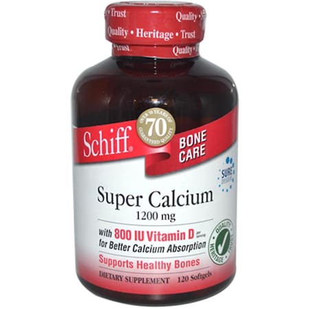 Schiff Vitamins Schiff Vitamins 0866707 Super Calcium with Vitamin D - 1200 mg - 120 Softgels 866707
